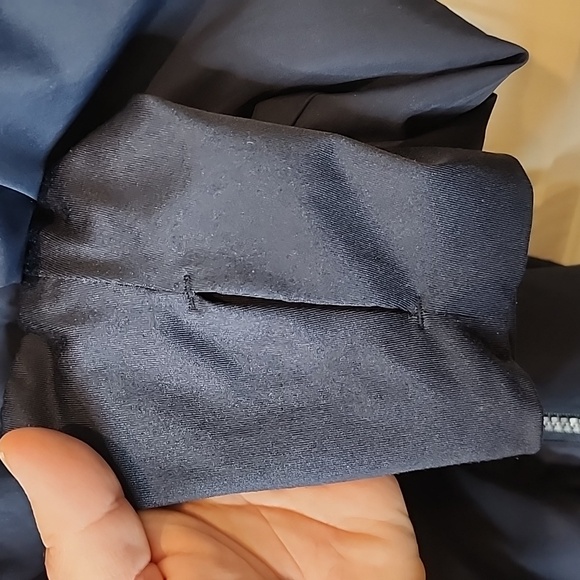 Zyia Active Navy Blue Rainbow Trim Mesh Lined Windbreaker, Size Large - Picture 6 of 12